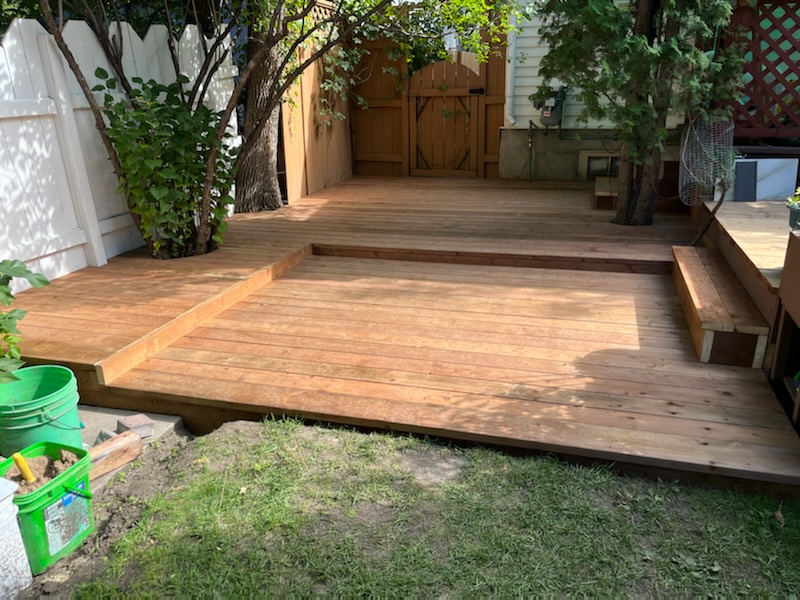 Cedar Tiered Deck
